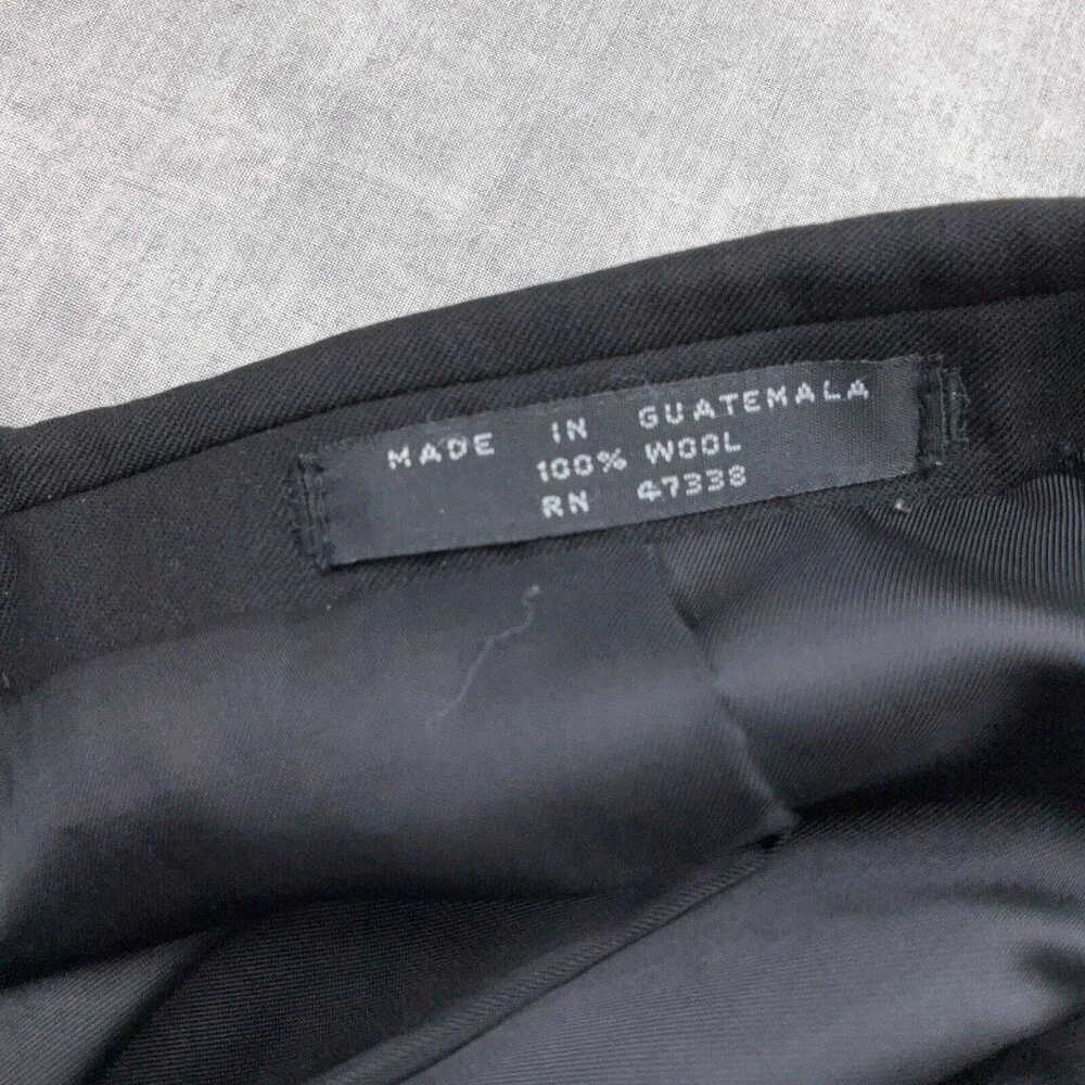 JNY Jones New York Blazer‎ Men 43R Black Classic Career Wool Suit Jacket VTG